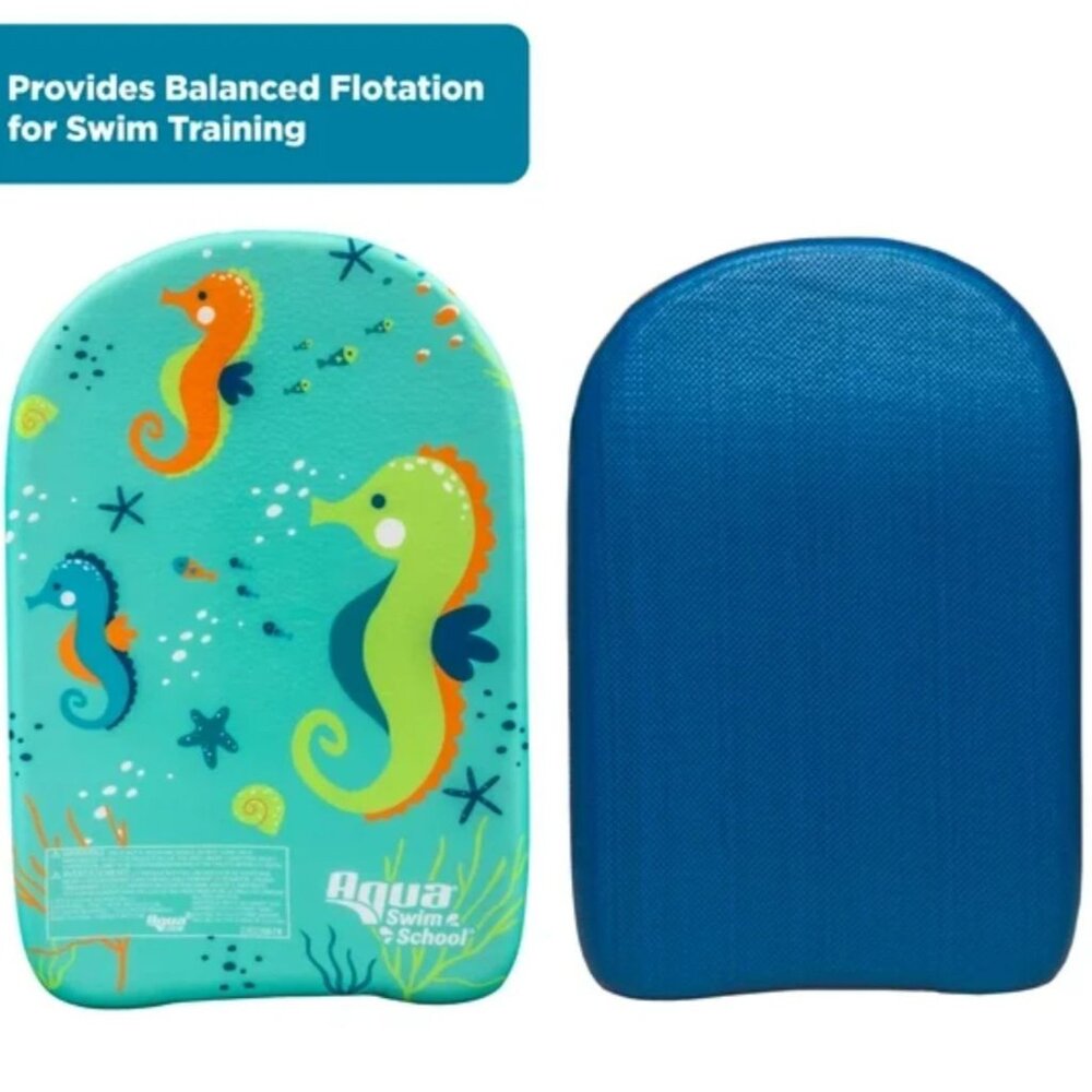 SwimSchool 18 Inch Seahorse Kickboard For Children Age 5+ Mint Green NEW - Picture 4 of 5